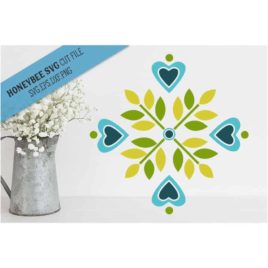 Blue Blossom Barn Quilt SVG Cut File