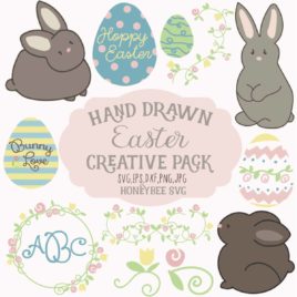 Chubby Bunny Easter Bundle SVG Cut Files