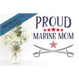 Proud Marine Mom SVG Cut File