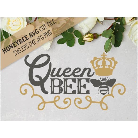 Download Queen Bee Svg Cut File Stitchtopia