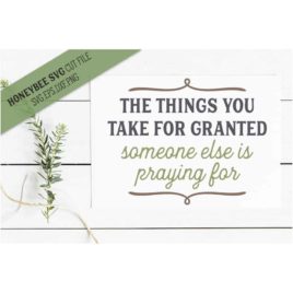Things You Take For Granted SVG Cut File