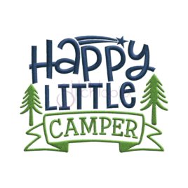 Happy Little Camper Embroidery Design