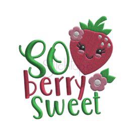 So Berry Sweet Embroidery Design
