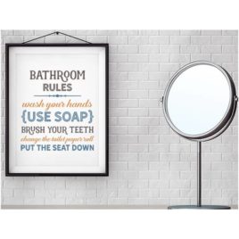 Bathroom Rules SVG Cut File