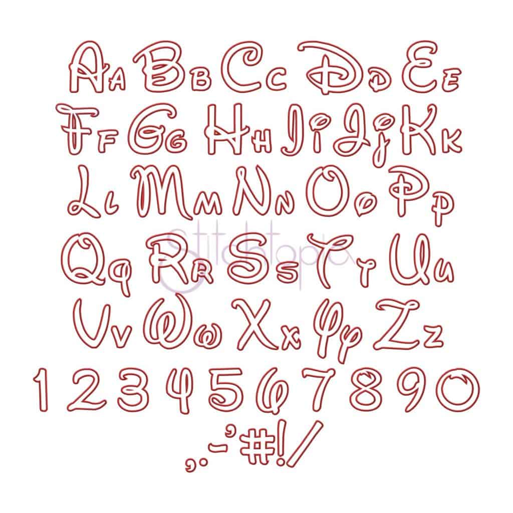 Disney Applique Font - 3