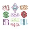Monogram Embroidery Font Bundle - 10 Fonts
