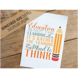 Education is the Training SVG Cut File