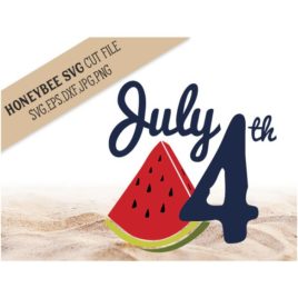 July 4th Watermelon SVG Cut File