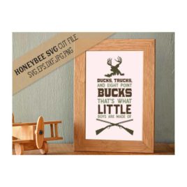 Ducks Trucks Eight Point Bucks SVG Cut File
