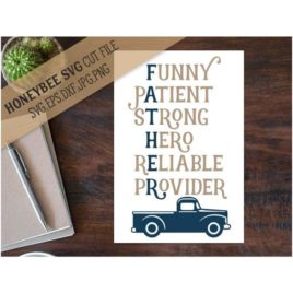Father Word Art SVG Cut File