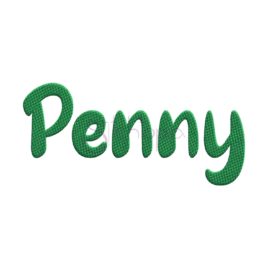 Penny Filled Embroidery Font – .75″ 1″ 1.25″ 1.5″ 2″ 2.5″