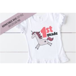 First Grade Unicorn SVG Cut File