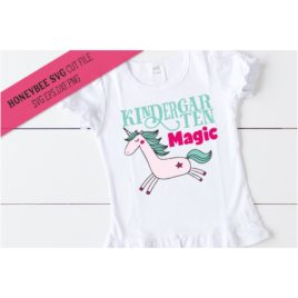 Kindergarten Magic Unicorn SVG Cut File