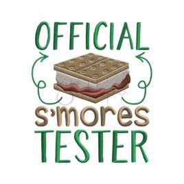 Official S’mores Tester Embroidery Design
