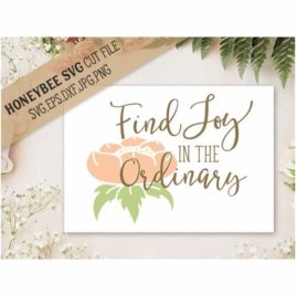 Find Joy In The Ordinary SVG Cut File