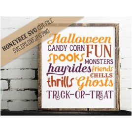 Halloween Subway Art SVG Cut File