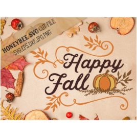 Happy Fall Pumpkin SVG Cut File