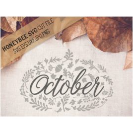 October Pumpkin SVG Cut File