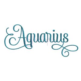 Zodiac Embroidery Design – Aquarius