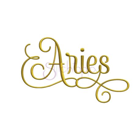 Stitchtopia Aries Embroidery Design - Word