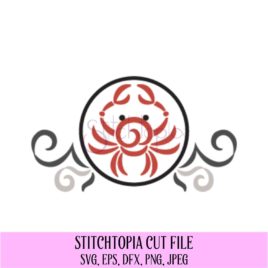 Zodiac SVG Cut File – Cancer
