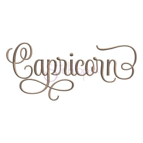 Stitchtopia Capricorn Embroidery Design - Word