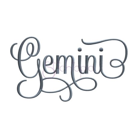 Stitchtopia Gemini Embroidery Design - Word