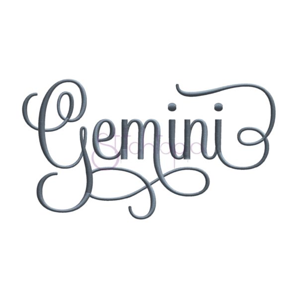 Gemini Zodiac Embroidery Art
