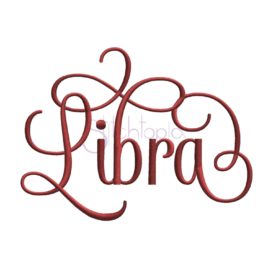Zodiac Embroidery Design – Libra