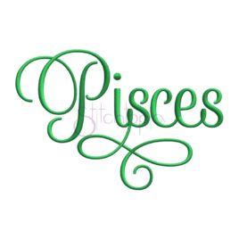 Zodiac Embroidery Design – Pisces