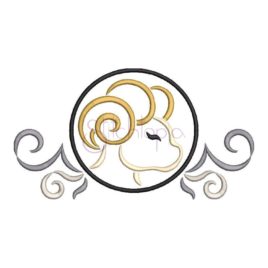 Zodiac Symbol Embroidery Design – Aries