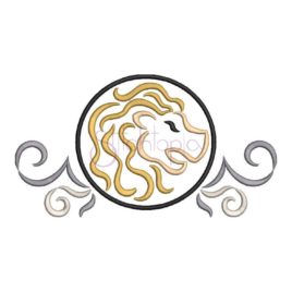 Zodiac Symbol Embroidery Design – Leo