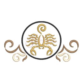 Zodiac Symbol Embroidery Design – Scorpio