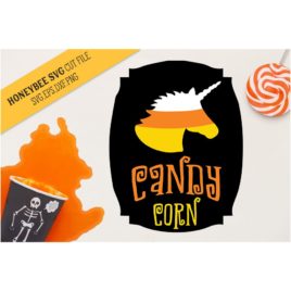 Candy Corn Unicorn SVG Cut File