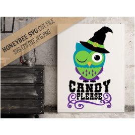 Candy Please Owl SVG Cut File