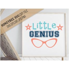 Little Genius Girl SVG Cut File