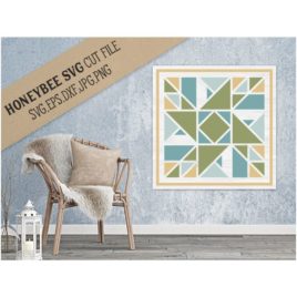 Prairie Star Barn Quilt SVG Cut File