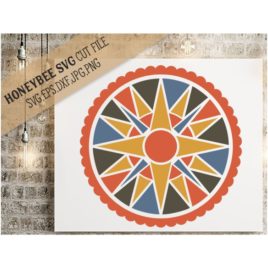 Solstice Circle Barn Quilt SVG Cut File