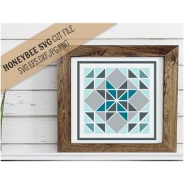 Winter Star Barn Quilt SVG Cut File