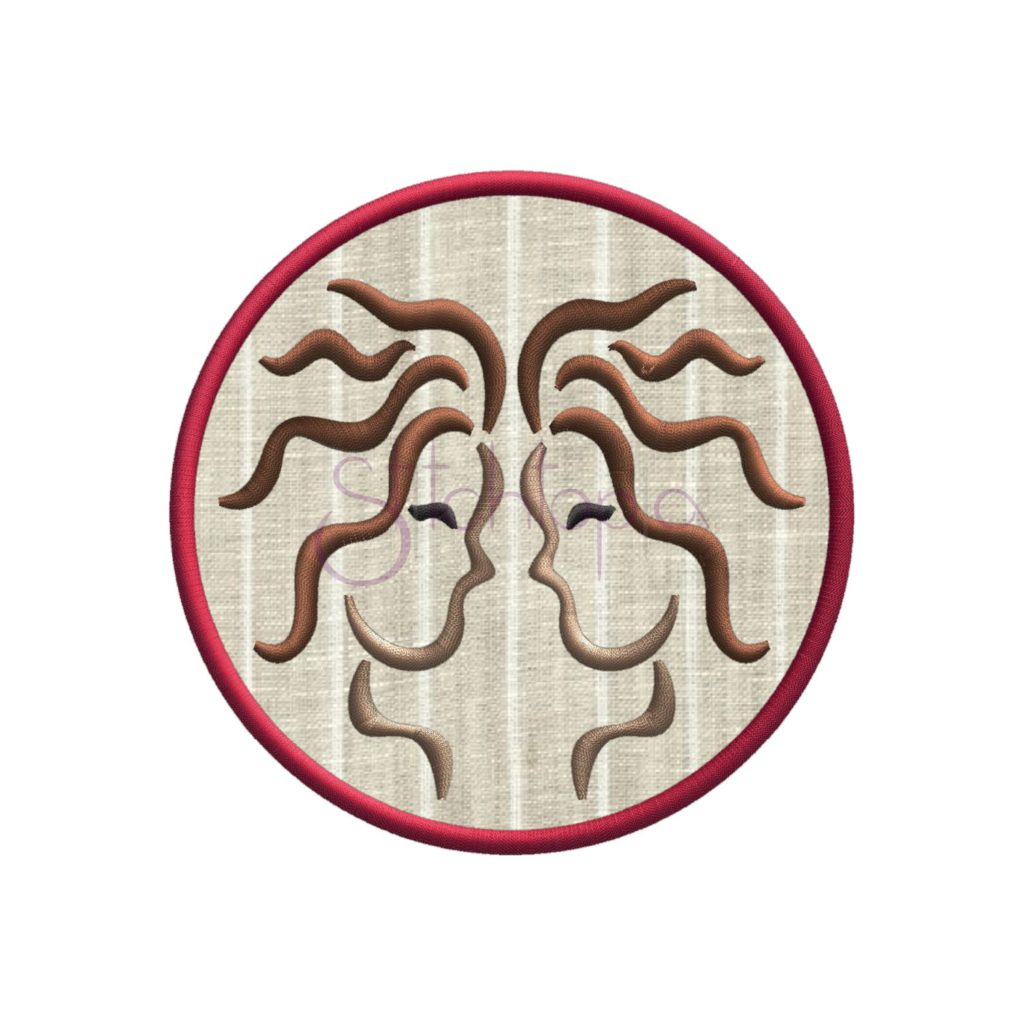 Zodiac Applique Design Gemini Stitchtopia