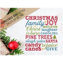 Christmas Subway Art SVG Cut File