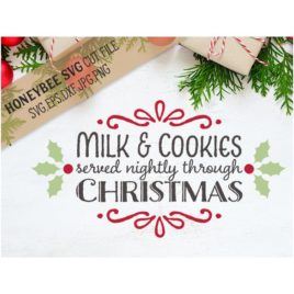 Milk And Cookies Served Nightly SVG Cut File