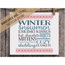 Winter Subway Art SVG Cut File