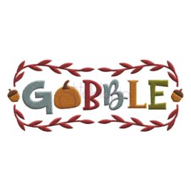 Gobble Embroidery Design