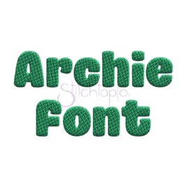 Archie Embroidery Font