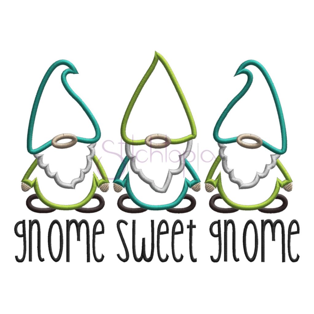 Gnome Sweet Gnome Applique Stitchtopia