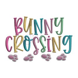 Bunny Crossing Embroidery Design