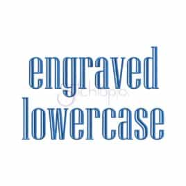 Engraved Lowercase Embroidery Font – 1.5″ 2″ 2.5″ 3″ 4″