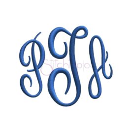 Master Circle Embroidery Monogram – 1″ 1.25″ 1.5″ 2″ 2.5″ 3″