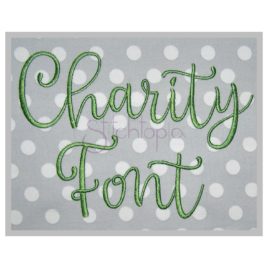 Charity Embroidery Font #1 – 1″ 1.25″ 1.5″ 2″ 2.5″